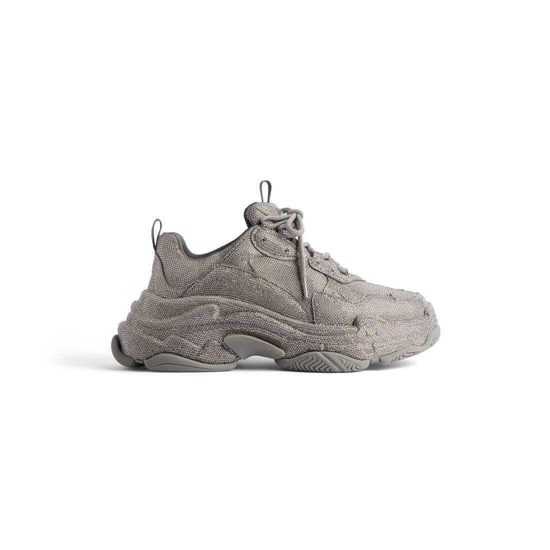 Men’s Triple S Sneaker With Rhinestones  in Dark Grey - Image 1